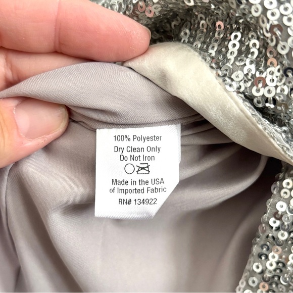 Emerson Fry Shimmering Silver Midi Dress - Picture 9 of 13